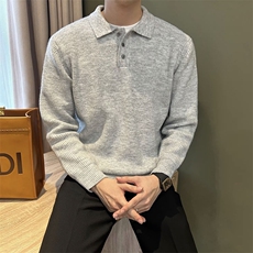 秋冬加厚毛衣针织衫翻领polo打底衫H58007-P75，男装Polo衫，星座1012-1
