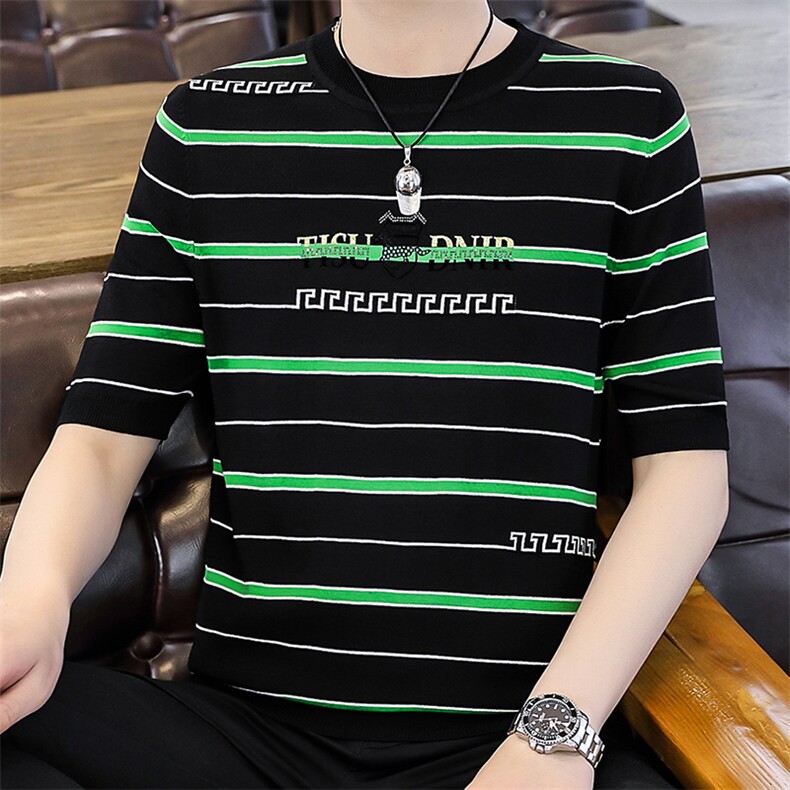 时尚休闲男士圆领短袖t恤夏天薄款2023夏季新款打底衫上衣服体恤,男装T恤,电商B212（原钱塘6029）