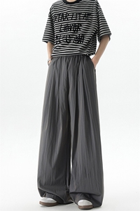 特大码肌理感冰丝薄款休闲裤长裤男宽松百搭情侣裤K955P65图片