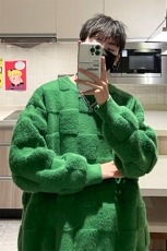 8XL-M特大码美式街头设计感毛巾绣格子毛衣男女情侣MY1204P50控68，男装针织衫/毛衣，电商D206-1