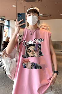 已注册得物直播抖音品质纯棉250克重磅男无袖背心T恤T536P28控39图片