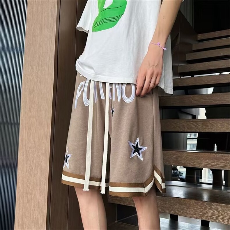 休闲短裤男潮牌ins宽松休闲潮流外穿中裤百搭韩版五分裤YD062-P35图片