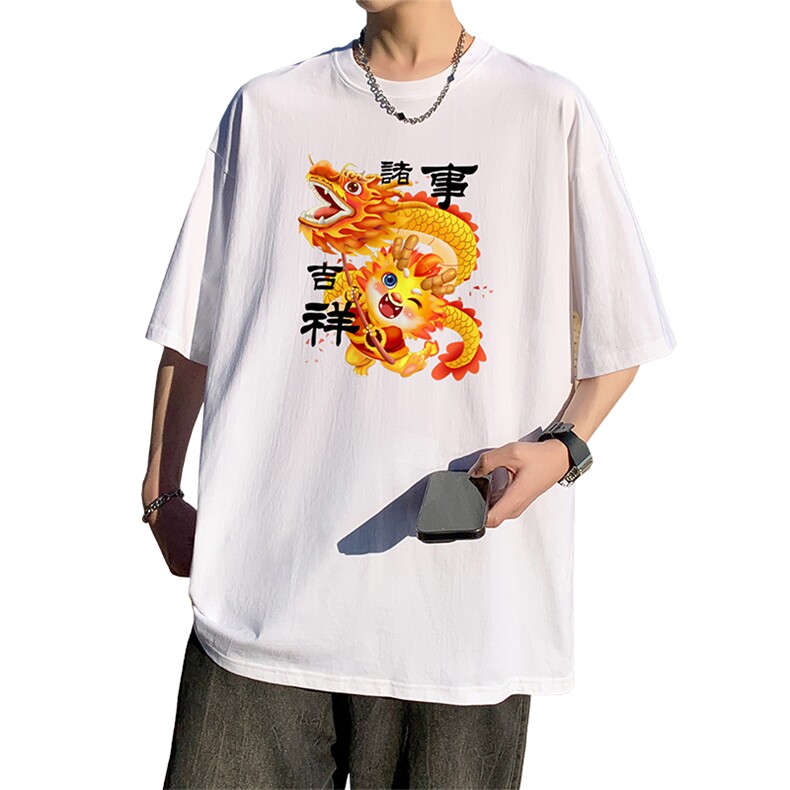 直播供货2025夏装新款纯棉印花短袖T恤A158-T2427-P16特价控28,男装T恤,电商A158