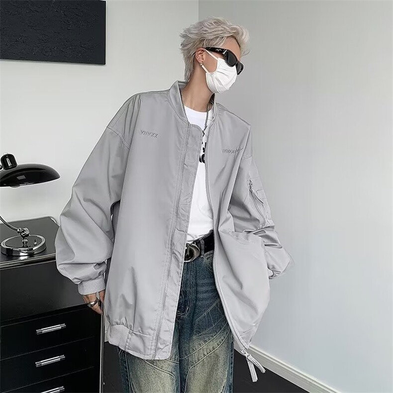 棒球服男款2023年潮流美式新款情侣刺绣外套HY158P65,男装夹克,星座1116-2