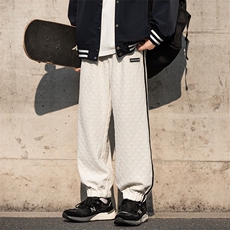 2023秋新款cityboy雪尼尔裤子男大码棋盘格束脚运动裤K23730-P60，男装休闲裤，电商A082