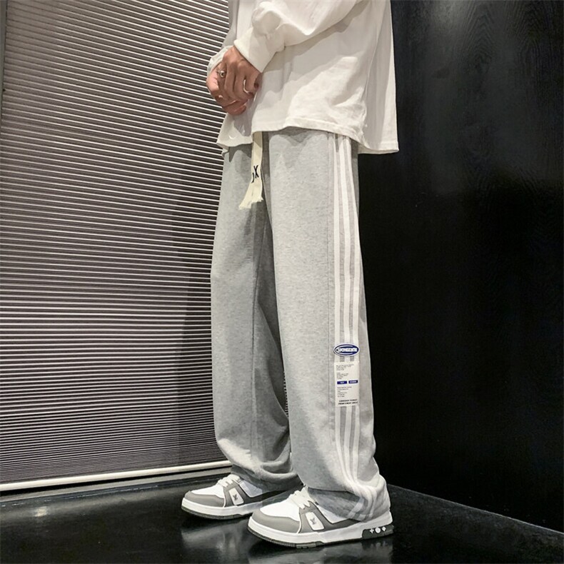 2025春季青少年纯棉休闲潮牌条纹运动裤子XZ301b-2-CK627特P35,男装休闲裤,星座301B-2（原A443-1）