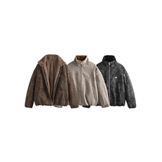 网图复古仿兔毛保暖翻领棉服情侣棉衣外套夹克皮衣QY15042-P98，男装夹克，电商A025