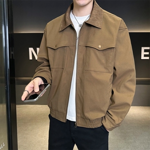 翻领夹克男春季简约宽松潮流百搭上衣服JK266-P73图片