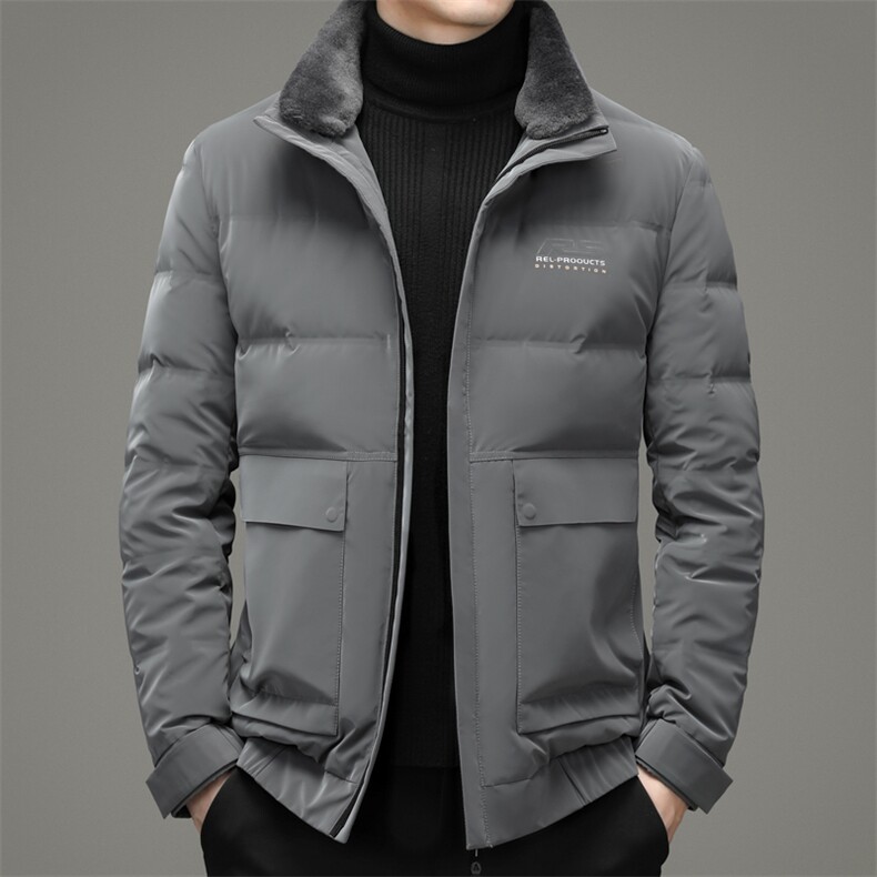 脱卸领羽绒服冬季中年男士休闲立领防寒服爸爸冬装YYYR6811-P295,男装羽绒服,电商B212（原钱塘6029）