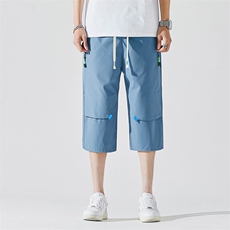2025夏季新款男士七分裤时尚休闲马裤潮流男裤子KZ1080-P28，男装休闲裤，星座217-4