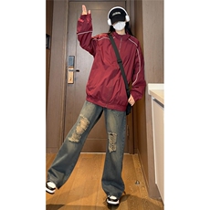 光板得物\唯品\抖音二开宽松时尚翻领冲锋衣夹克F340特P55，男装夹克，电商A247