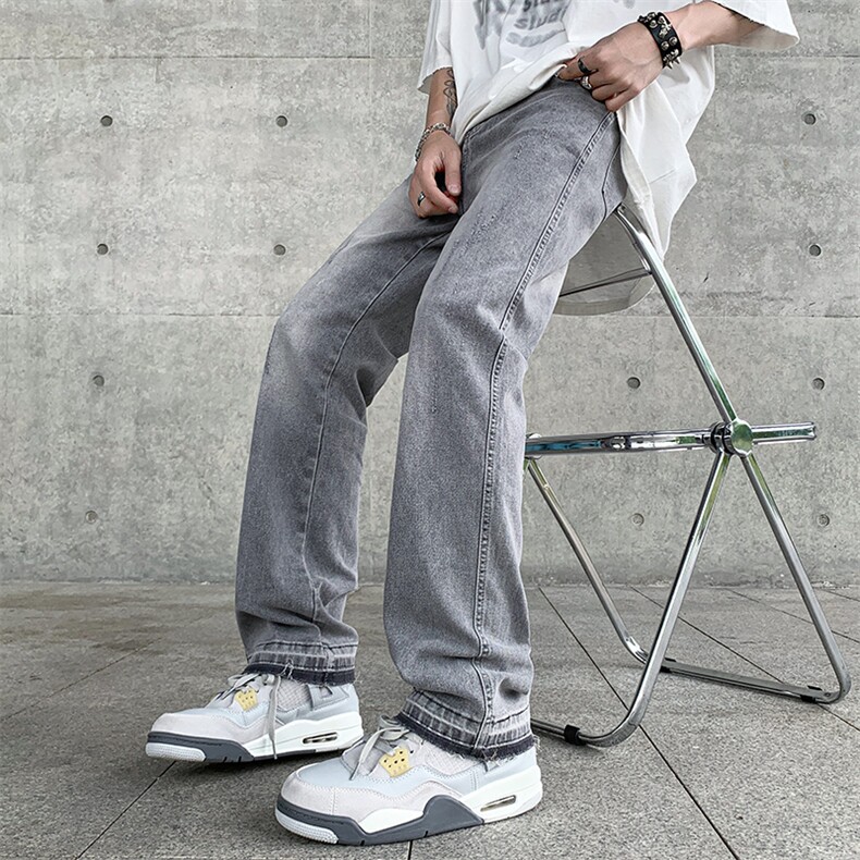 美式高街潮流水洗直筒牛仔裤宽松休闲裤A161-S2308-P57,男装牛仔裤,电商A161