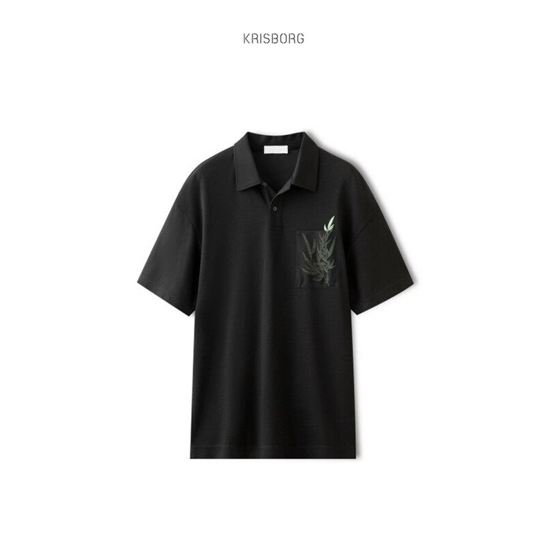 网图~POLO衫拼色男休闲宽松休闲衬衣轻熟风A236-82563-P60,男装Polo衫,电商A236