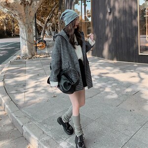 【 现货】连帽毛呢大衣2271-P135-K238图片