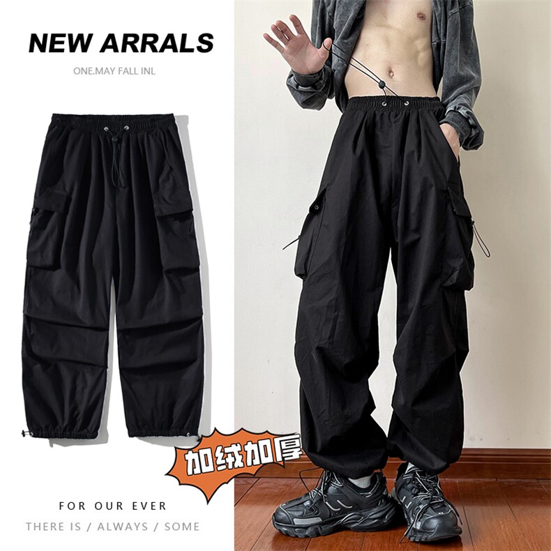 B221秋冬加绒加厚日系工装休闲裤LK22053-P60控78加绒P75控98,男装休闲裤,电商B221
