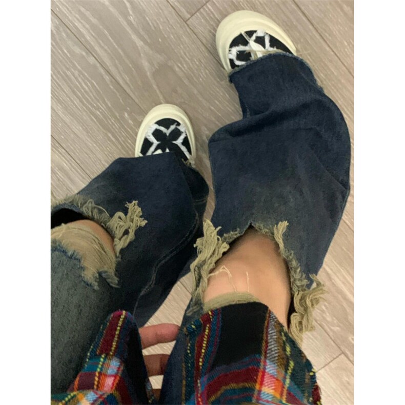 【网图】复古蓝破洞牛仔裤男夏季美式高街vibe乞丐裤子LLNZ03-P48,男装牛仔裤,星座1007（原301D）