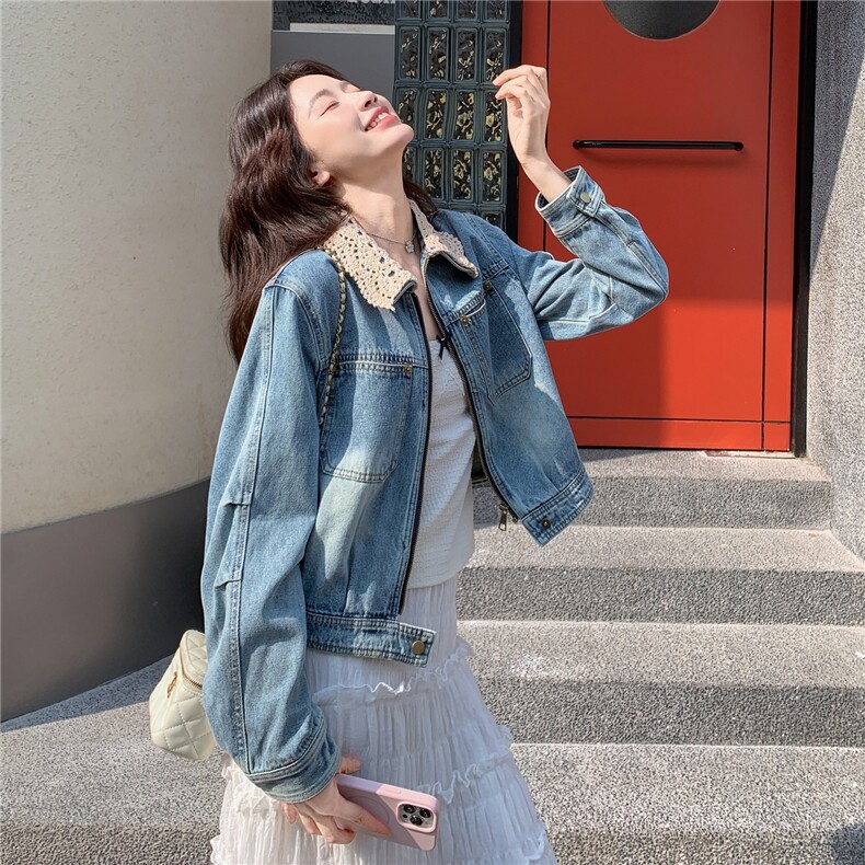 【大货】复古甜酷简约风牛仔短外套2C057-919-P165-K268,女装短外套,2C057