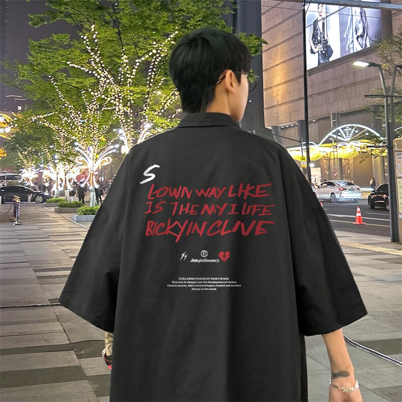 量大优  供视频 冰丝短袖衬衫男 DS223-特P 25图片