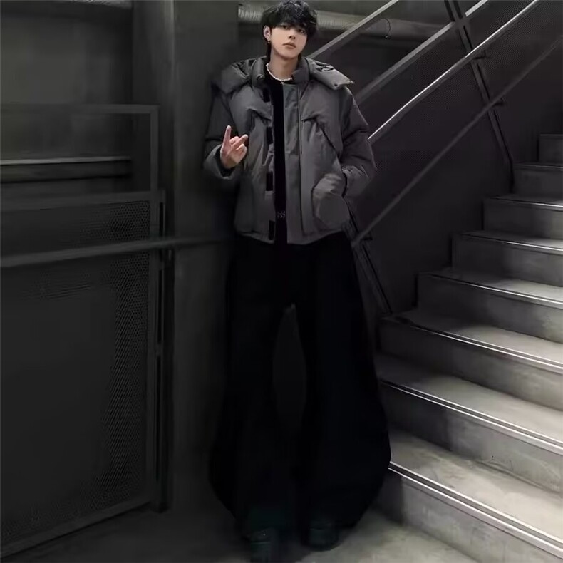 网图现货美式宽松连帽设计感加厚棉服MY2530特P90,男装棉衣,星座205-3
