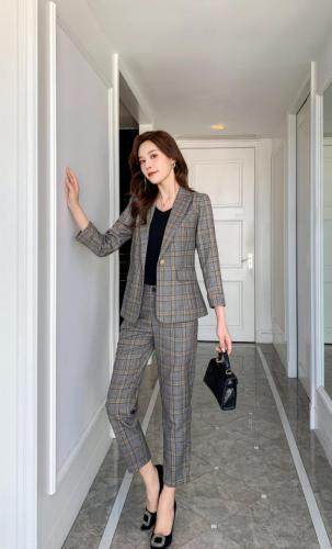 2021年春装格子套裤20308#，女装，樱·之秀