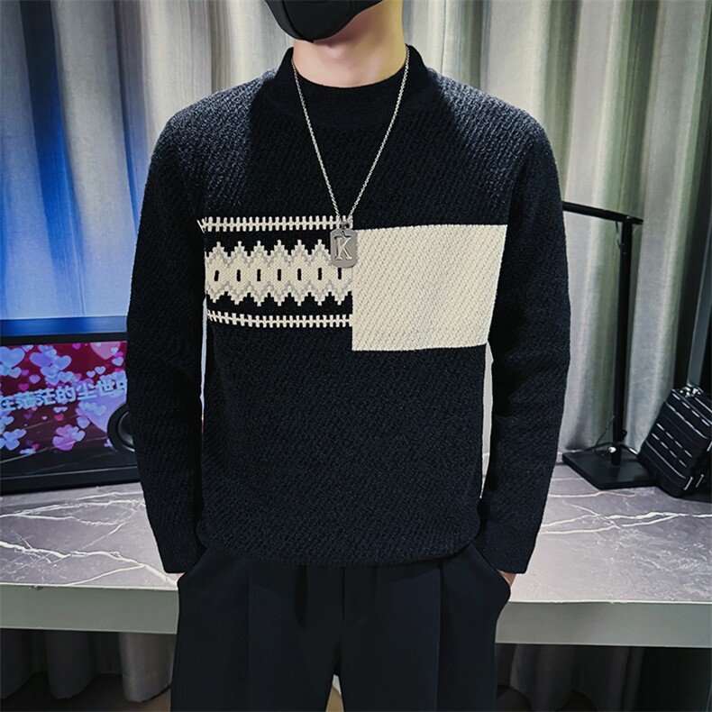 秋冬装新款复古民族风毛衣男潮流套头打底针织衫M2526-P58,男装T恤,电商A368