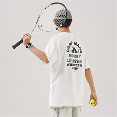2025夏季新款男装日系潮牌纯棉印花圆领宽松短袖休闲T恤T926-F44，男装T恤，电商A101（原外27）