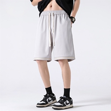 夏季新款冰丝垂感短裤无影墙休闲裤男免烫宽松凉感K23203-P39控58，男装牛仔裤，星座717