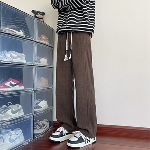 YK86035-P35 加绒P40 聚酯纤维 秋季上新麦穗纹提花阔腿裤男图片