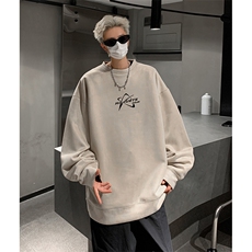抖音得物供货提供视频秋冬重磅美式麂皮绒圆领卫衣JY306，男装卫衣，电商A486