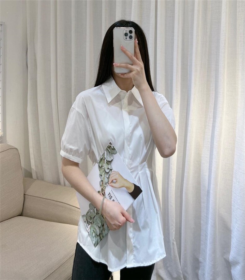 DINOBIENS【现货】夏季新款韩版收腰显瘦衬衣，其它，迪诺比亚