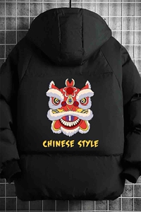 控128加绒面包服男大码羊羔毛衣男MY16185-P100图片
