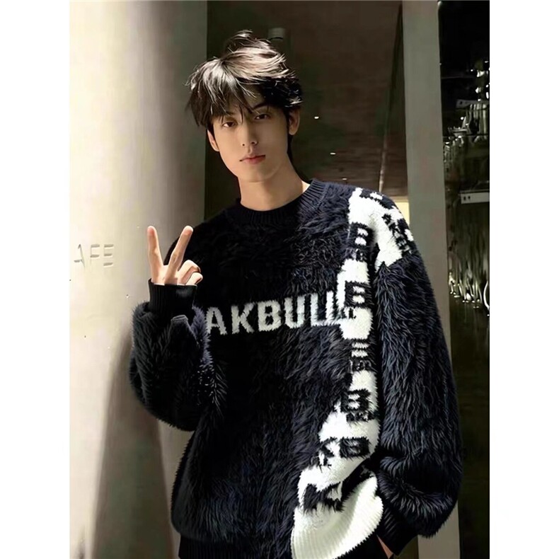 1506-1/M88891/P55圆领毛衣针织衫男潮牌帅气秋冬季打底衫男女，男装T恤，星座1506-1