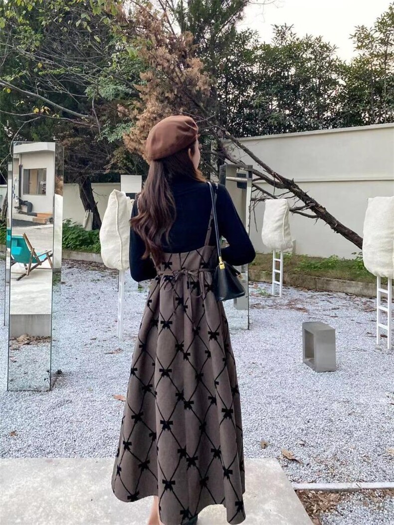 蝴蝶结植绒吊带裙，女装背心吊带，Balance Studio