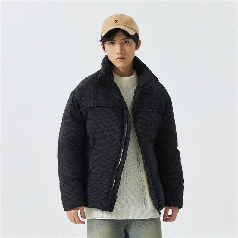 新标90白鸭绒简约休闲立领外套纯色加厚羽绒服ESY0212-P210,男装羽绒服,电商B306