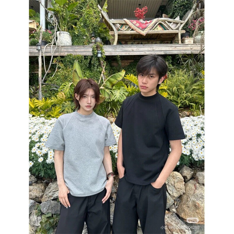 重磅260克索罗那罗纹拼接T恤T2599-P22现货,男装T恤,星座1212
