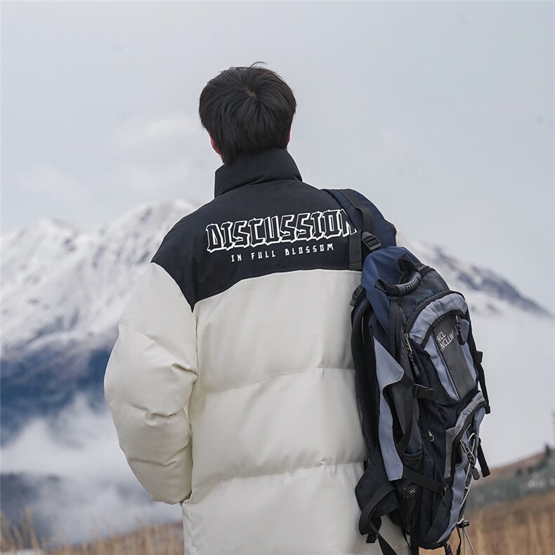 特批港风冬季新款拼色PU皮棉服保暖外套A247-MY6403特批95控158,男装棉衣,电商A247