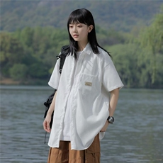 衬衫男短袖韩版潮流女帅气2023夏季新款ins宽松百搭外套CY327-P32，男装衬衫，星座412-3