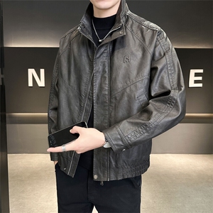 店主风2025秋季宽松皮衣男装外套夹克C317-J9966-P155图片