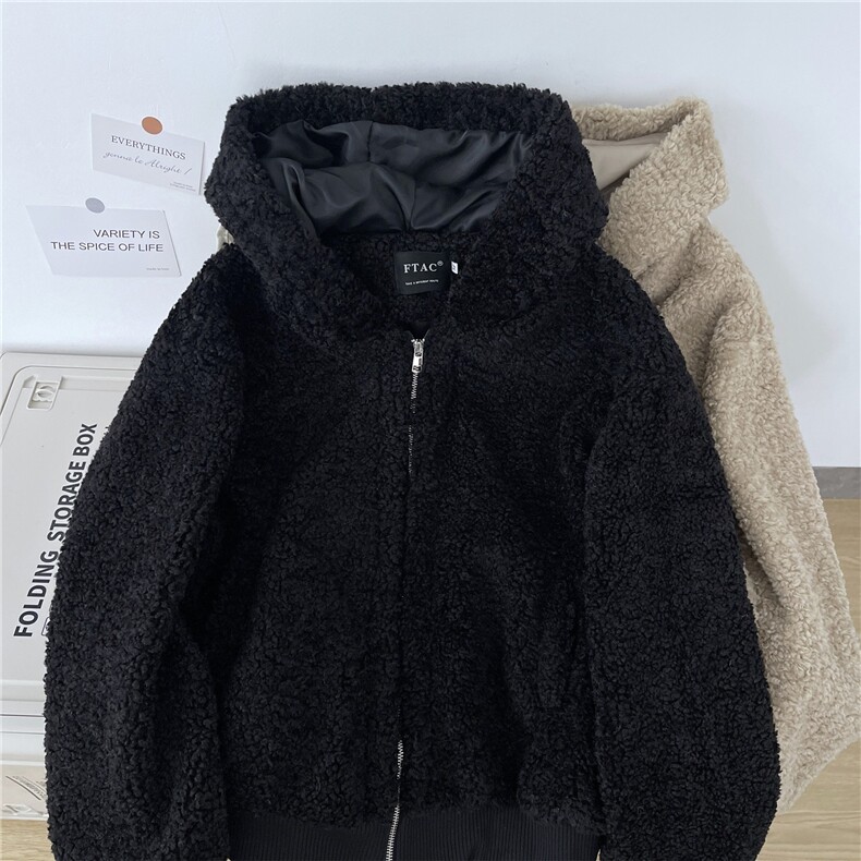 美式羊羔毛棉衣男冬季潮加厚慵懒风毛毛棉服痞情侣外套MF386-P95,男装棉衣,星座412-3