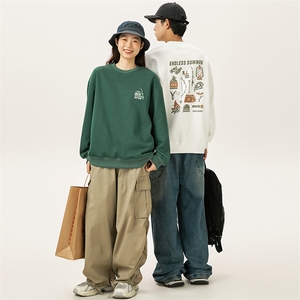 2025秋季新款男装日系潮牌宽松卫衣休闲外套WY620-F68
