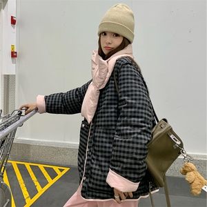 韩系减龄两面穿短款棉服外套女2025冬季新款显瘦保暖加厚棉衣棉袄图片