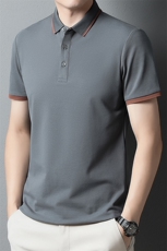 2023夏季新款短袖t恤男士半袖保罗polo衫纯色翻领体恤修身上衣服T，男装T恤，电商B212（原钱塘6029）