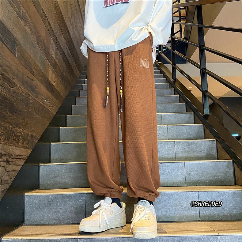 2023秋季新款港风卫裤潮印花宽松休闲裤B315-K23458-p45控58,男装休闲裤,电商B315