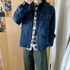 1506-1/JJK77071/P65高质量斜纹纯棉外套蓝色M到3XL百搭时尚休闲，女装短外套，星座1506-1