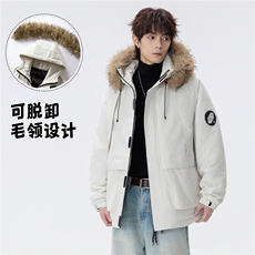 座山雕派克棉服男女同款貉子毛加厚外套，男装棉衣，星座1206（原A206）