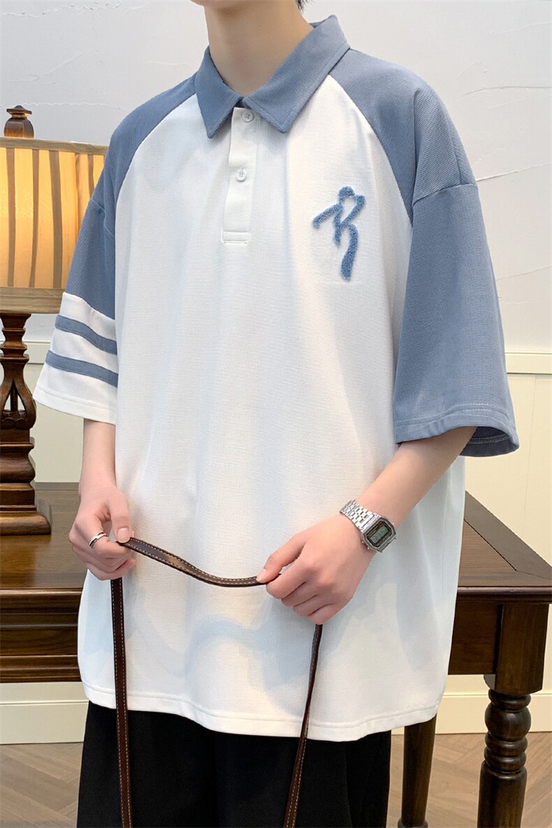 夏上新青少年休闲运动半袖T恤刺绣翻领Polo衫男女625-P35控价58,男装Polo衫,电商A441-1