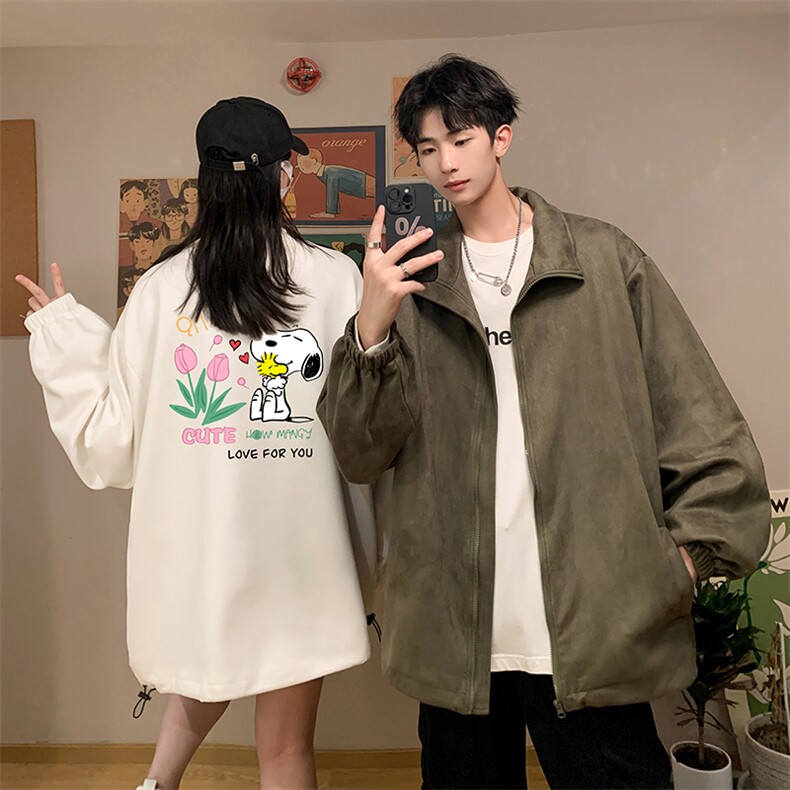 麂皮绒夹克男大码立领褂子外套JK85324-P68加绒款-P78,男装夹克,电商A040