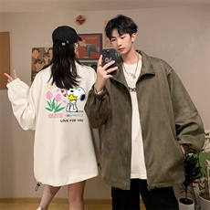 麂皮绒夹克男大码立领褂子外套JK85324-P68加绒款-P78，男装夹克，电商A040