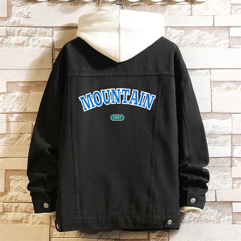 牛仔夹克男大码牛仔外套男茄克 NJ77231-P60加绒款-P75图片