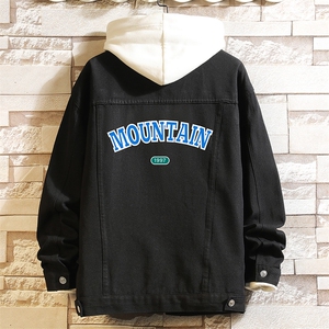 牛仔夹克男大码牛仔外套男茄克 NJ77231-P60加绒款-P75图片